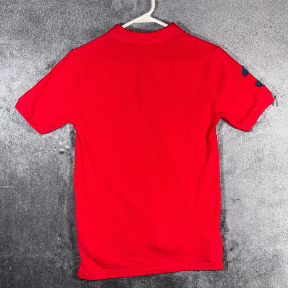 Polo Ralph Lauren Boys Red Big Pony Short Sleeve Polo Shirt M 10-12 Classic Fit